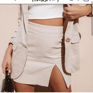 Princess Polly Lola Miniskirt in Oatmeal